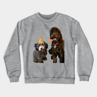 Puppies birthday celebration Crewneck Sweatshirt